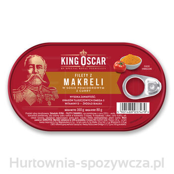 Filety Z Makreli W Sosie Pomidorowym Z Curry 160G King Oscar