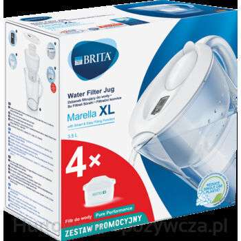 Dzbanek z filtrem BRITA Marella XL biały + 4 MX+ Pure Performance