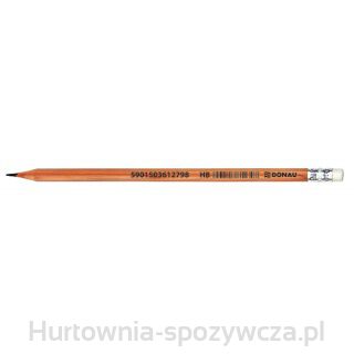 Ołówek Drewniany Z Gumką Donau, Hb, Naturalny