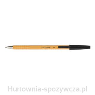 Długopis Q-Connect Z Wymiennym Wkładem 0,4Mm (Linia), Czarny