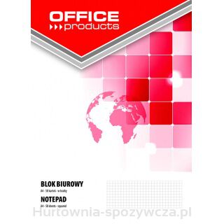Blok Biurowy Office Products, A4, W Kratkę, 50 Kart., 70Gsm