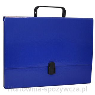 Teczka-Pudełko Office Products, Pp, A4/5Cm, Z Rączką I Zamkiem, Granatowa