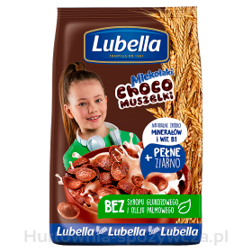 Lubella Mlekołaki Choco Muszelki Zbożowe Muszelki O Smaku Czekoladowym 500 G