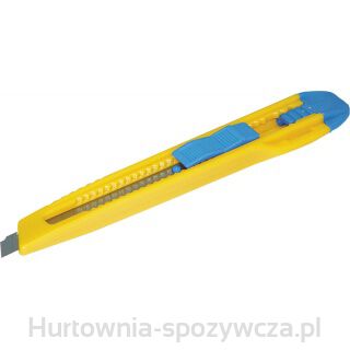 Nóż Biurowy Donau 9Mm, Plastikowy, Z Blokadą, Niebiesko-Żółty