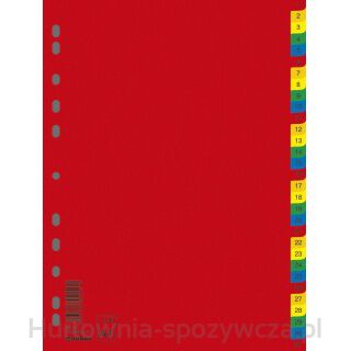 Przekładki Donau, Pp, A4, 230X297Mm, 1-31, 31 Kart, Mix Kolorów