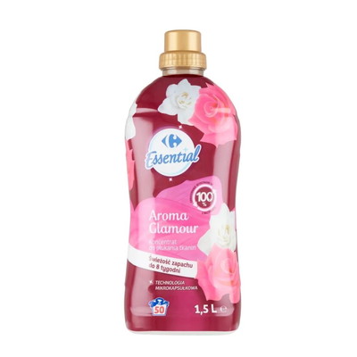 Carrefour Essential Koncentrat Do Płukania Tkanin Aroma Glamour 1,5 L (50 Prań)