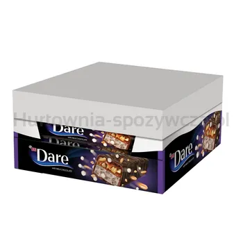 Dare Baton z orzeszkami ziemnymi, karmelem, nugatem, kulkami pszennymi pokryty mleczną czekoladą - 50g