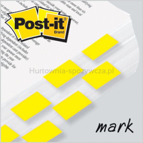 Zakładki indeksujące POST-IT® (680-Y2EU), PP, 25,4x43,2mm, 2x50 kart., żółte - 3