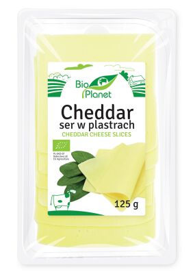 Ser Cheddar W Plastrach Bio 125 G - Bio Planet [BIO]