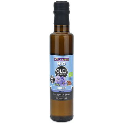 Olej Lniany Tłoczony Na Zimno Bio 250 Ml - Naturavena [BIO]