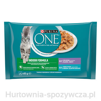 Purina One Indoor Cat Tuńczyk (4X85G)