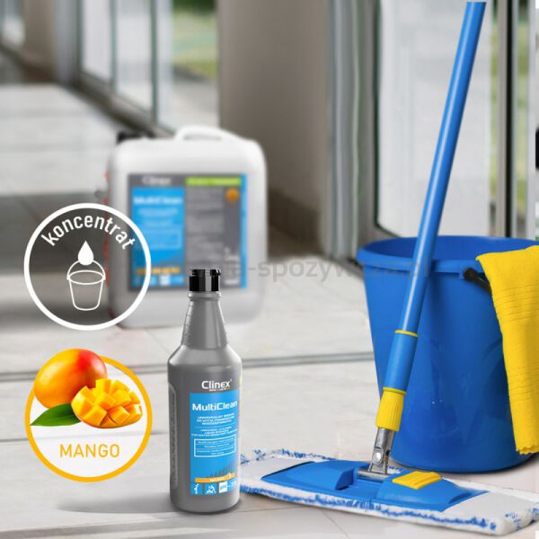 Uniwersalny środek CLINEX Multi Clean, do mycia powierzchni wodoodpornych, Mango, 1l - 5