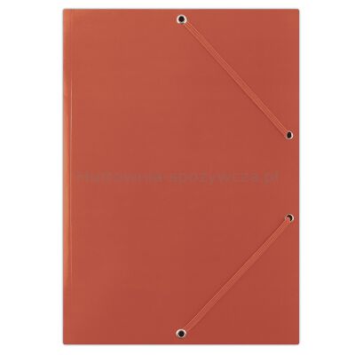 Donau Teczka z gumką karton, A4, 400gsm, 3-skrz., czerwona 