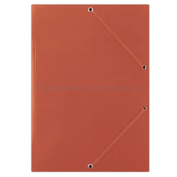 Teczka z gumką DONAU, karton, A4, 400gsm, 3-skrz., czerwona