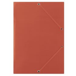 Donau Teczka z gumką karton, A4, 400gsm, 3-skrz., czerwona 