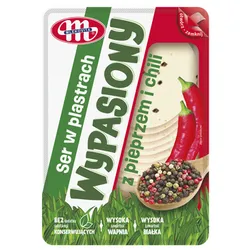 Mlekovita Ser Wypasiony z pieprzem i papryką chili plastry 135g