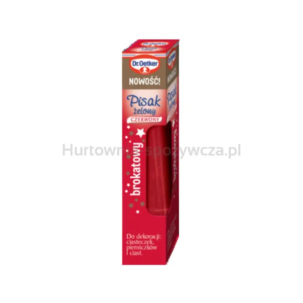 Dr.Oetker Pisaki żelowy czerwony brokatowy 19 g
