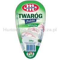 Mlekovita Twaróg Polski półtłusty klinek 230g