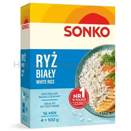 Sonko. Ryż biały 4x100 g.
