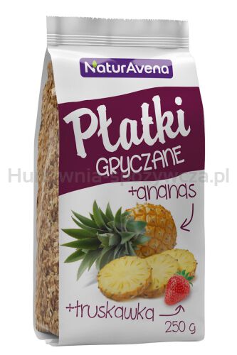 Płatki Gryczane Z Ananasem I Truskawką 250 G - Naturavena [BIO]