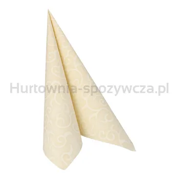 Serwetki, "ROYAL Collection", składane w 1/4, 40 cm x 40 cm, szampańskie, "Casali", 50 szt.