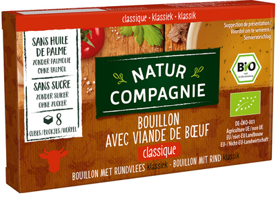 Natur Compagnie Natur Compagnie Bulion Kostki Wołowe Bez Dodatku Cukrów Bio (8 X 12 G) 96 G [BIO]