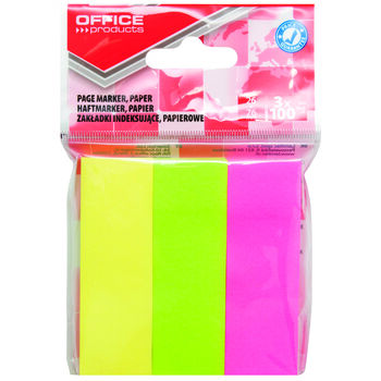 Zakładki indeksujące OFFICE PRODUCTS 26x76mm zawieszka mix