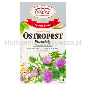 Malwa Herbatka Ostropest Plamisty Suplement Diety Ziołowa 20 Torebek 40 G (20X2 G)