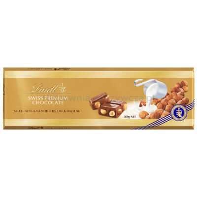 Lindt Czekolada Swiss Premium Milk Hazelnut 300G