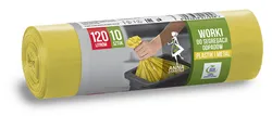 Worki do segregacji odpadów ANNA ZARADNA, metal, plastik, 120 l, 10 szt., żółte, żółty