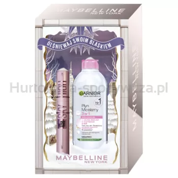 Maybelline Zestaw Sky High tusz 7,2 ml plus płyn micelarny 400 ml