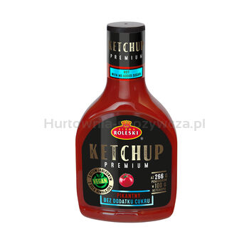 Roleski Ketchup Pikantny Premium Bez Dodatku Cukru 425G