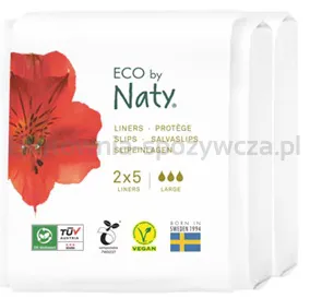 Ekologiczne wkładki higieniczne, large, 2 x 5 szt