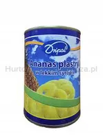 Dripol Ananas Plastry W Lekkim Syropie 565g