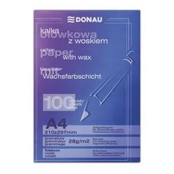 Kalka ołówkowa DONAU z woskiem, A4, 100szt., fioletowa