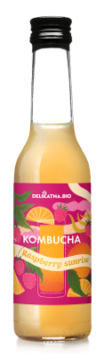 Kombucha Koktajlowa Raspberry Sunrise Bio 270 Ml - Delikatna [BIO]