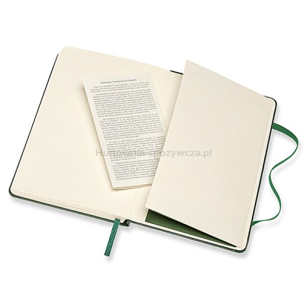 Notes MOLESKINE Classic P (9x14 cm), gładki, twarda oprawa, myrtle green, 192 strony, zielony - 5