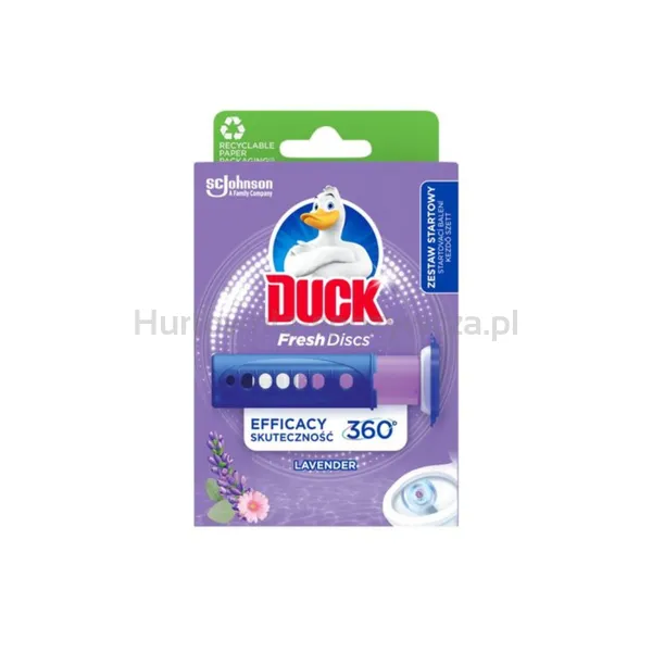 Duck Fresh Discs Lavender - żelowy krążek do toalety o zapachu lawendowym, urządzenie 36ml