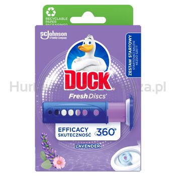 Duck Żelowy Krążek Do Toalety Fresh Discs Lavender  O Zapachu Lawendowym, Urządzenie 36Ml