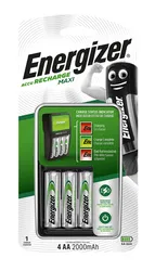 Ładowarka Energizer Maxi + 4 Szt. Akumulatorków Power Plus Aa