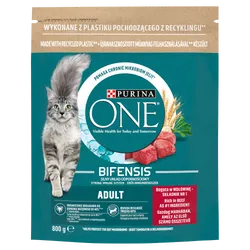 Purina One Karma Dla Kotów Adult Bogata W Wołowinę I Pełne Ziarna 800G