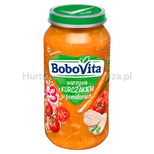 Bobovita Warzywa Z Kurczakiem W Pomidorach Po 12. Miesiącu 250 G