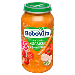 Bobovita Warzywa Z Kurczakiem W Pomidorach Po 12. Miesiącu 250 G