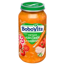 Bobovita Warzywa Z Kurczakiem W Pomidorach Po 12. Miesiącu 250 G