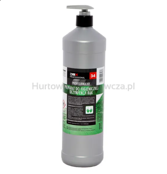 Jax Proffesional Preparat Do Dezynfekcji Rąk 34 1L (Bez Pompki)<br>(Data 26.12.2025)