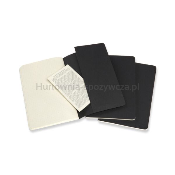 Zestaw 3 Zeszytów MOLESKINE Cahier Journals L (13x21cm) w kropki, 80 stron, czarny - 9