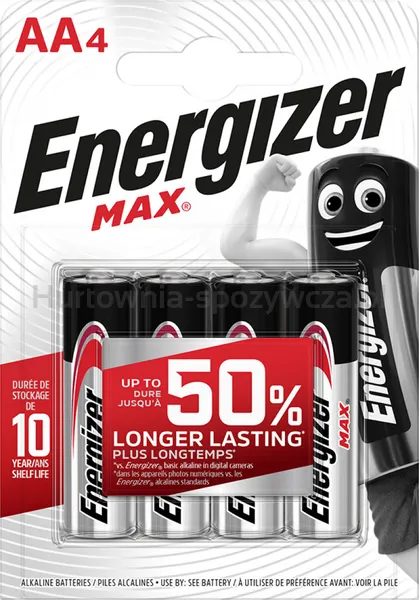 Bateria Energizer Max, Aa, Lr6, 1,5V, 4Szt.