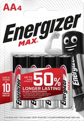 Bateria Energizer Max, Aa, Lr6, 1,5V, 4Szt.