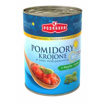 Podravka Pomidory Krojone Z Bazylią I Oregano 400G