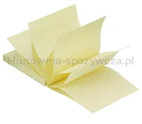 Q-Connect Bloczek samoprzylepny typu Z, 76x76mm, 1x100 kart., jasnożółty  - 3